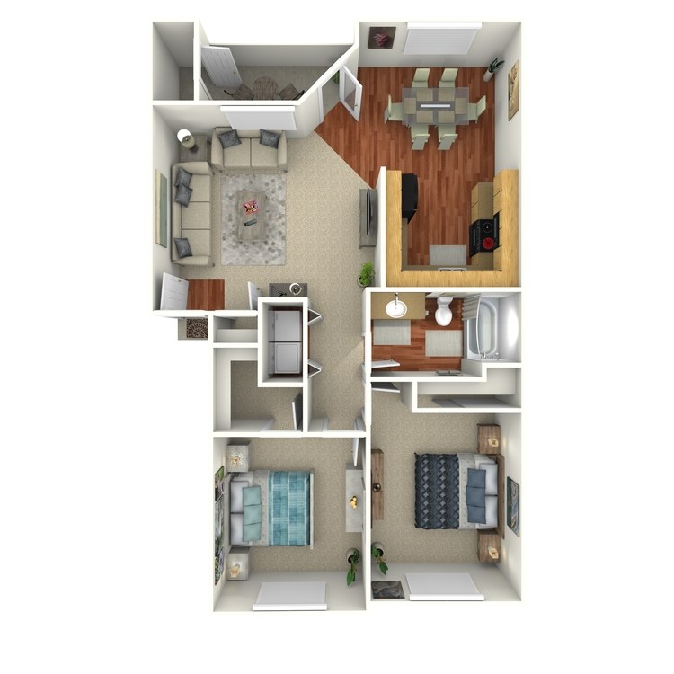 Floor plan image of 2 Bed 1 Bath