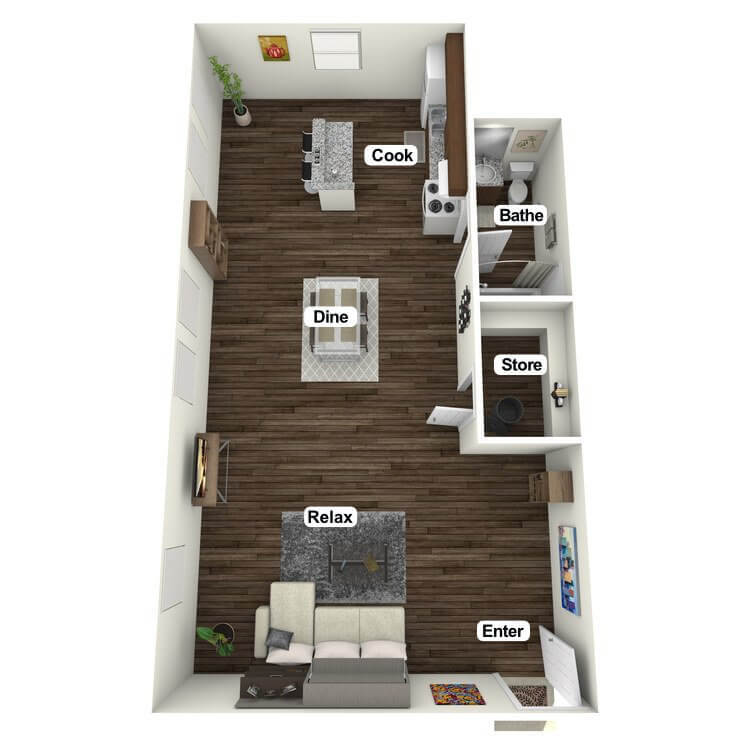 Floor plan image of Garden Studio G2