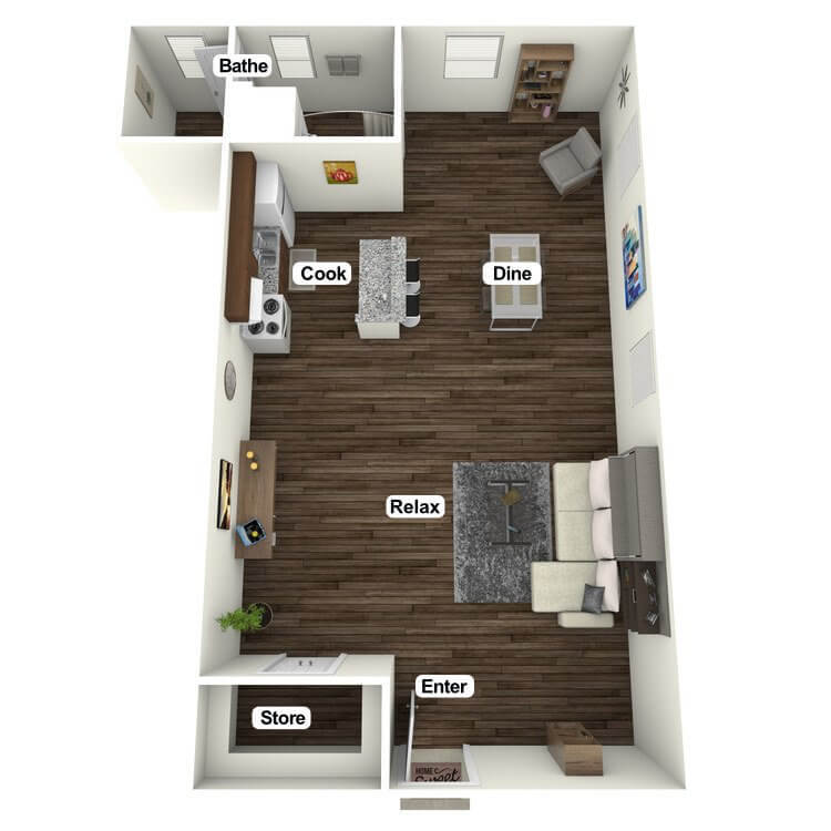 Floor plan image of Garden Studio G3
