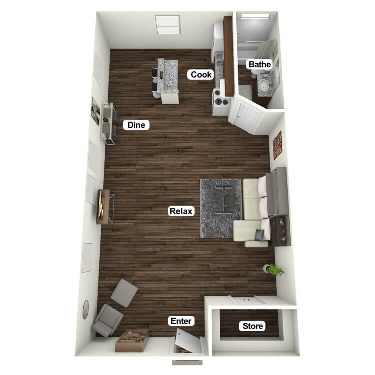 Floor plan image of Gardens Studio G4