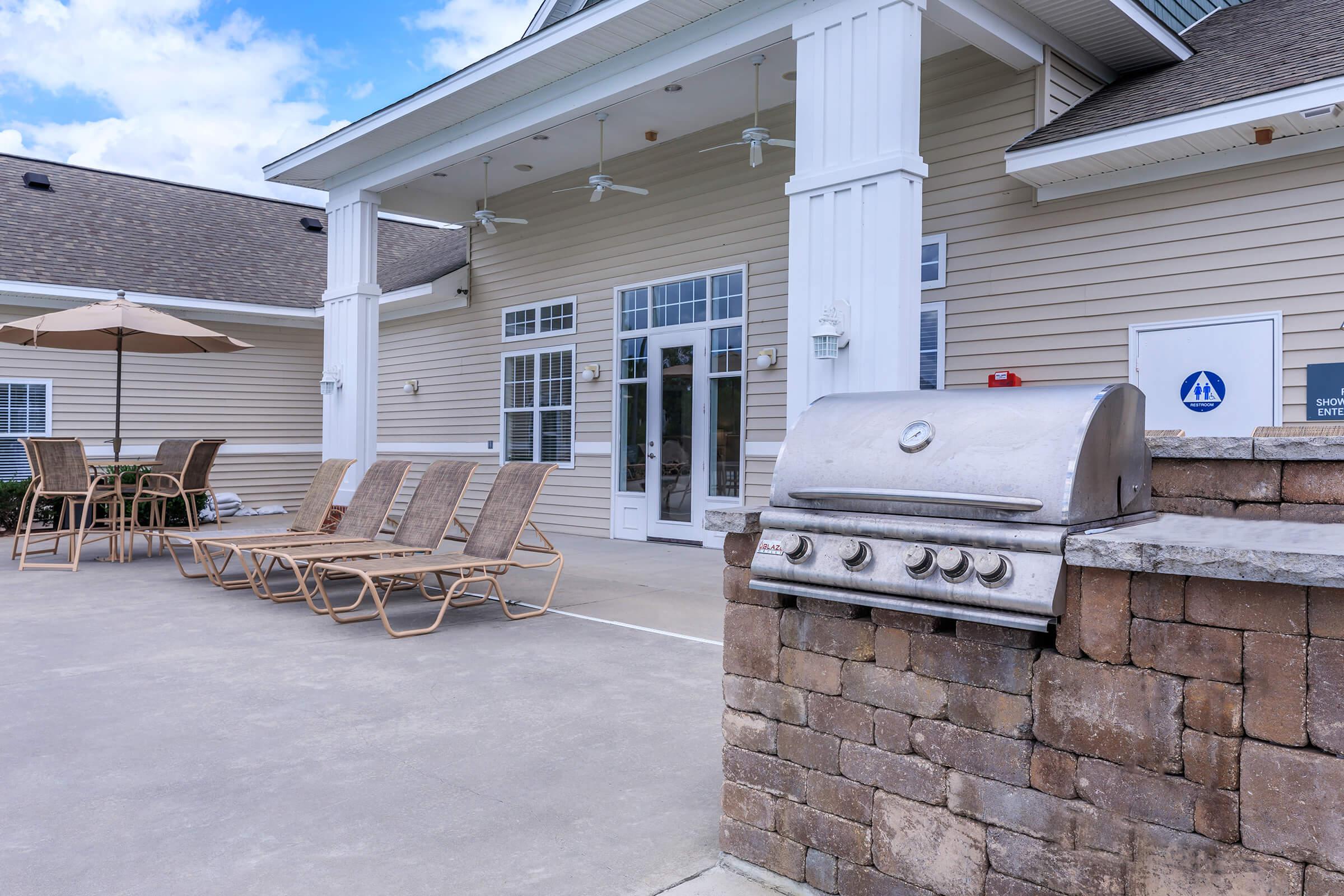 Grill up a delicious meal at Willow Glen in Wilmington, North Carolina.