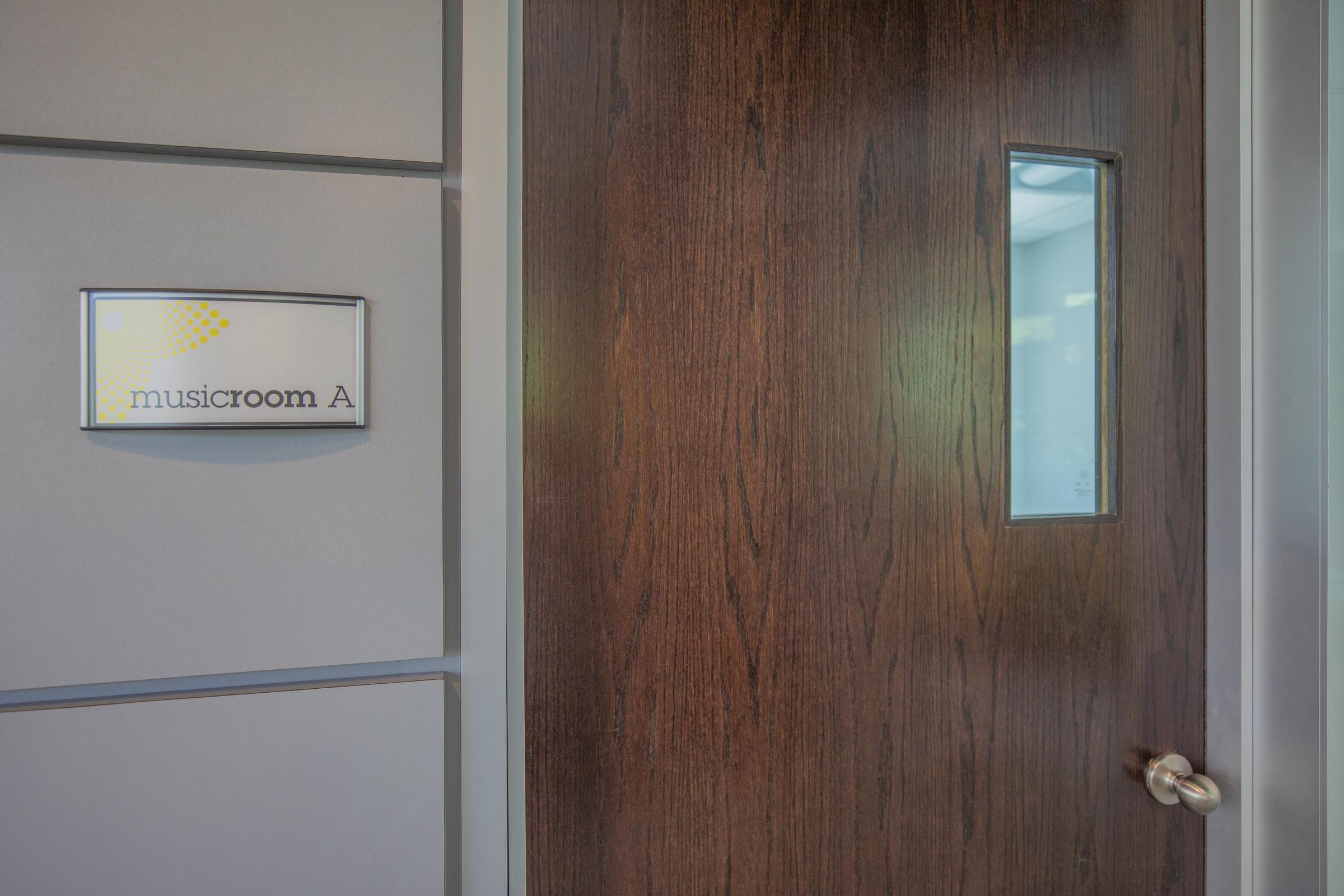 Entrance to Music Practice Room at Bloom apartments