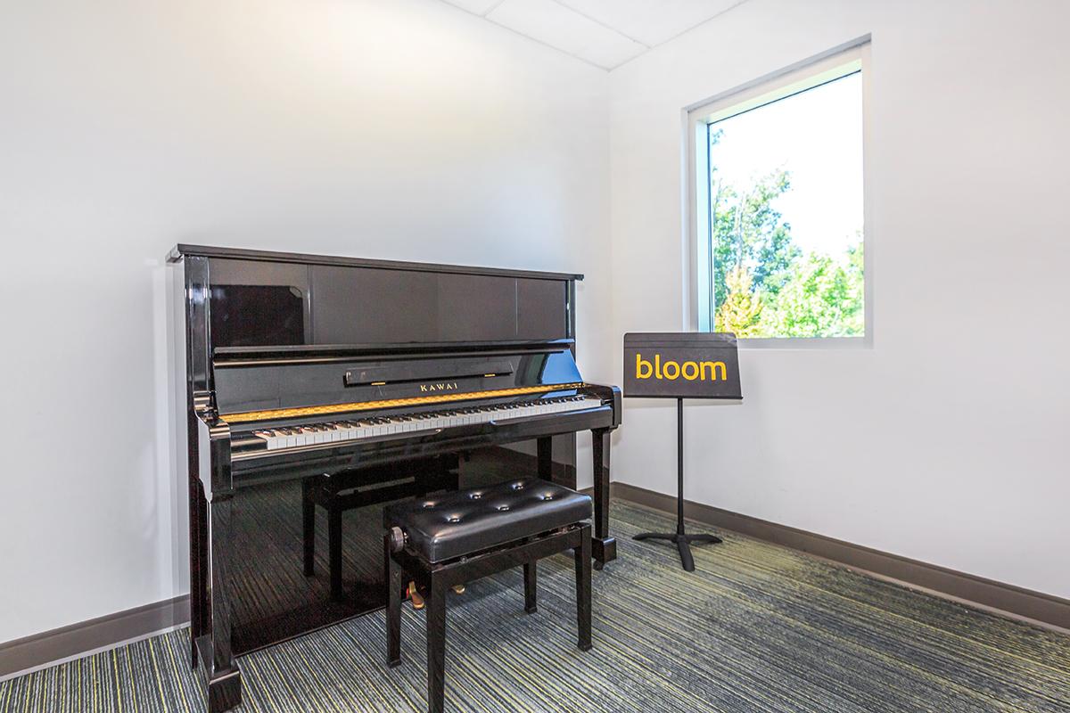 Piano in Music Practice Room