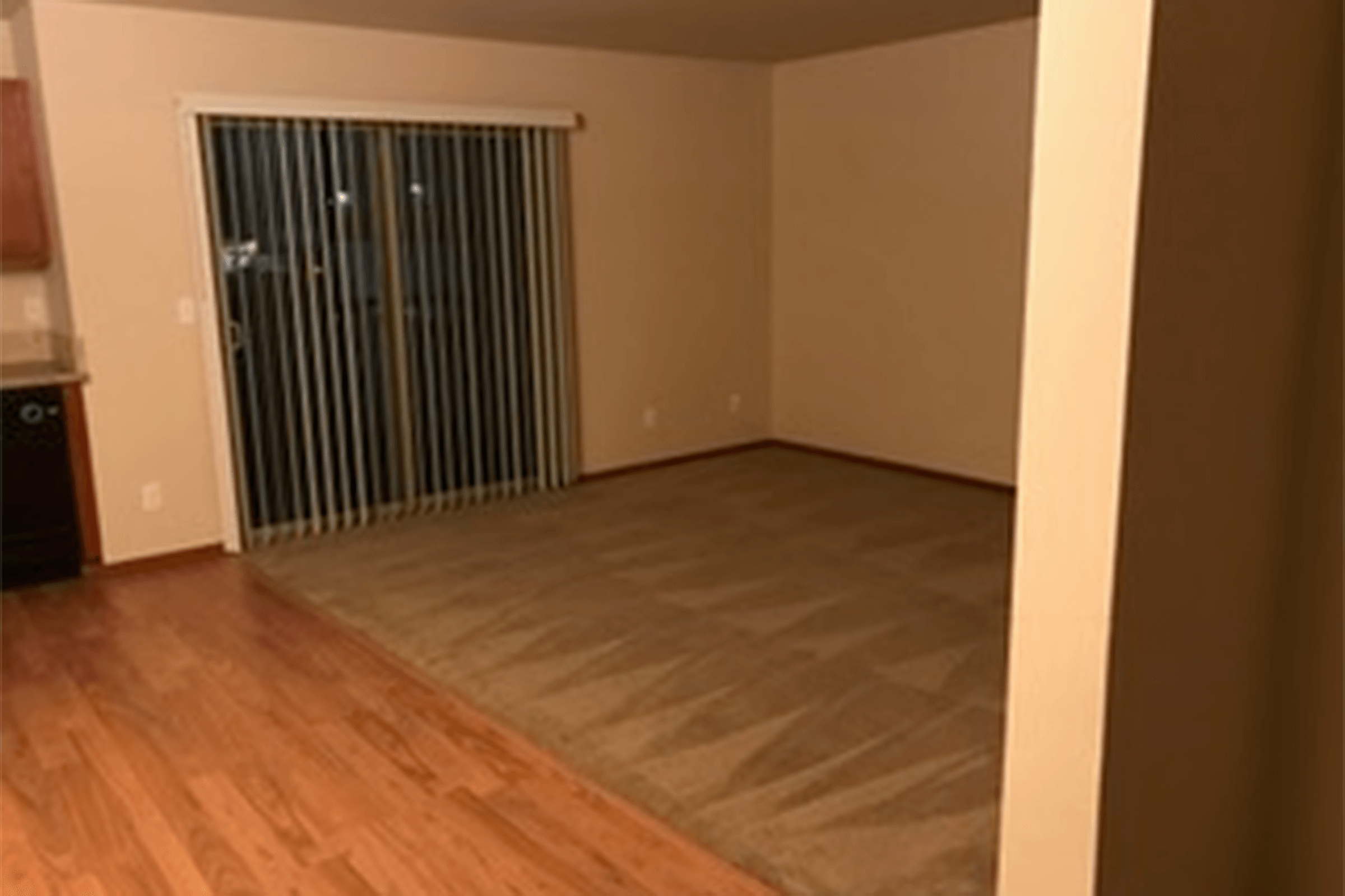 a room with a wood floor