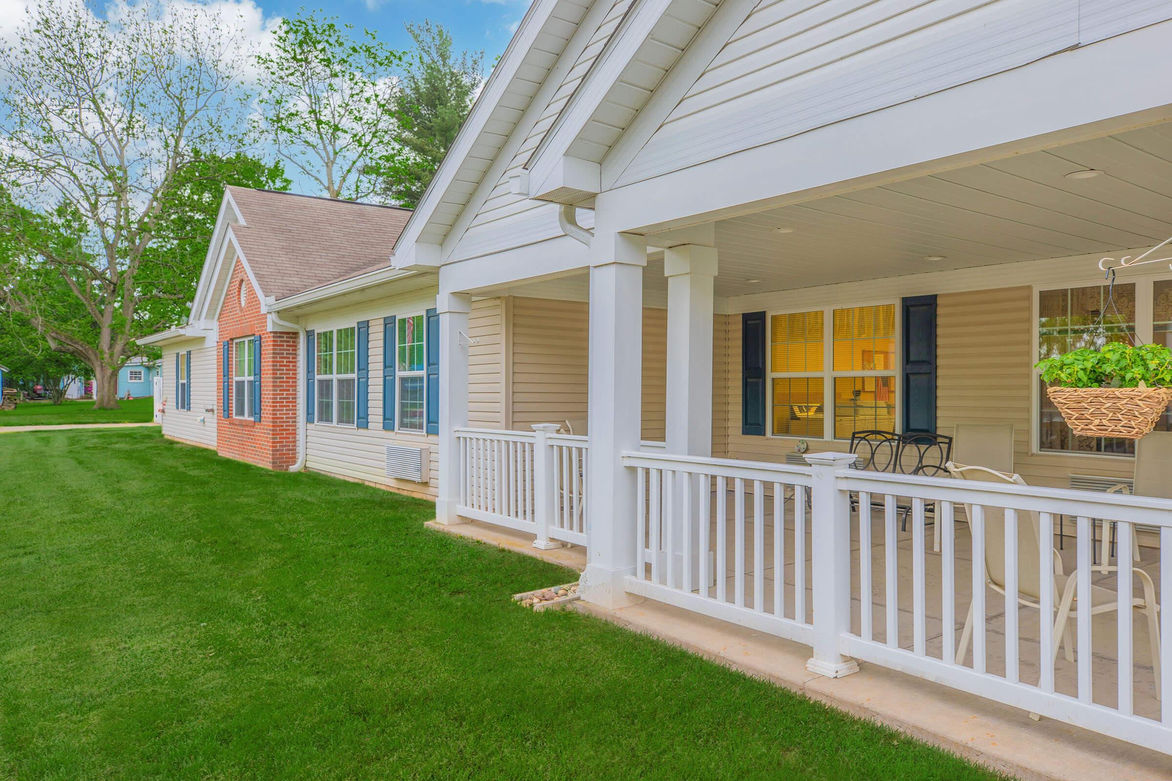 a large lawn in front of a house