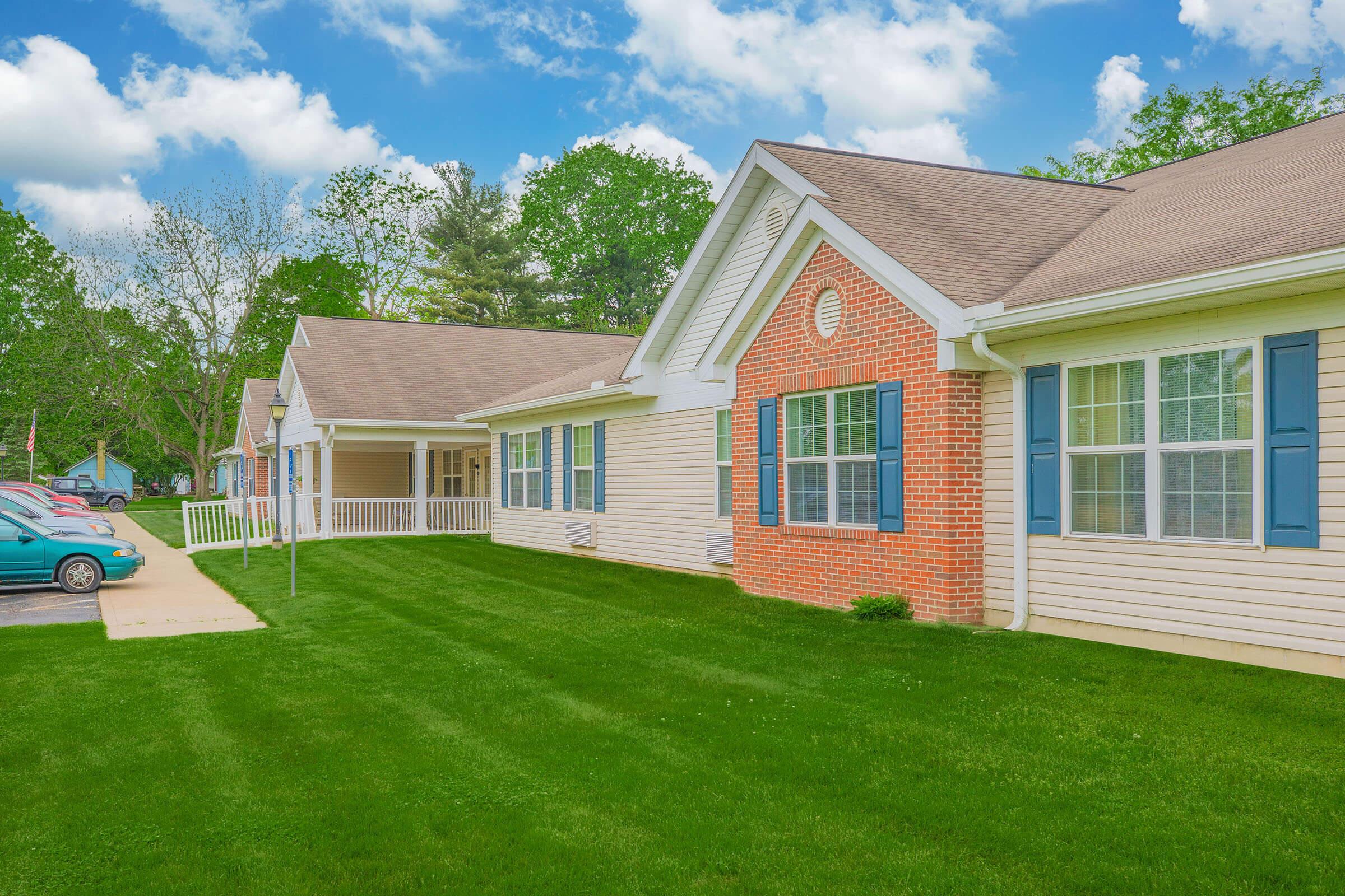 a large lawn in front of a house