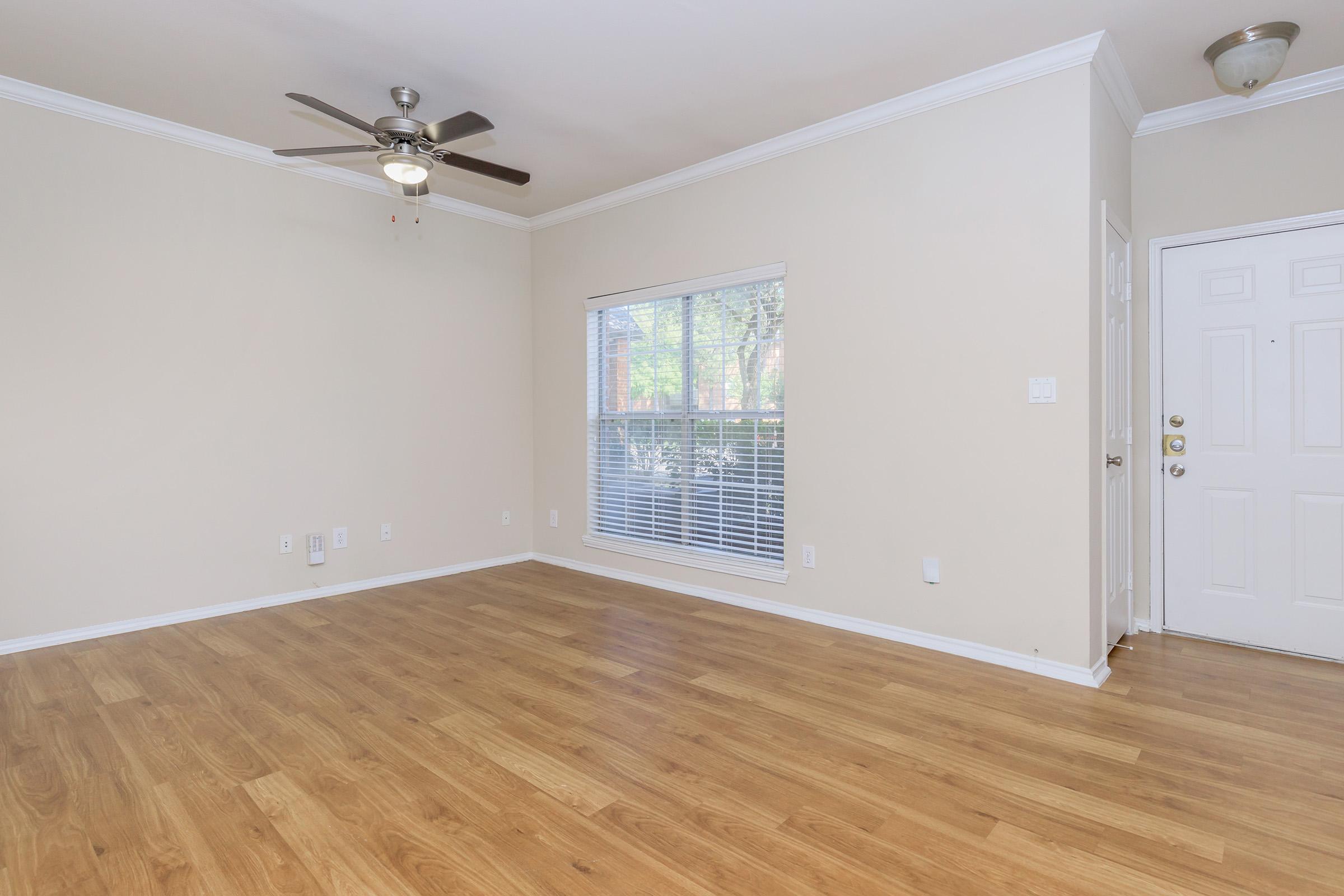 a room with a wood floor