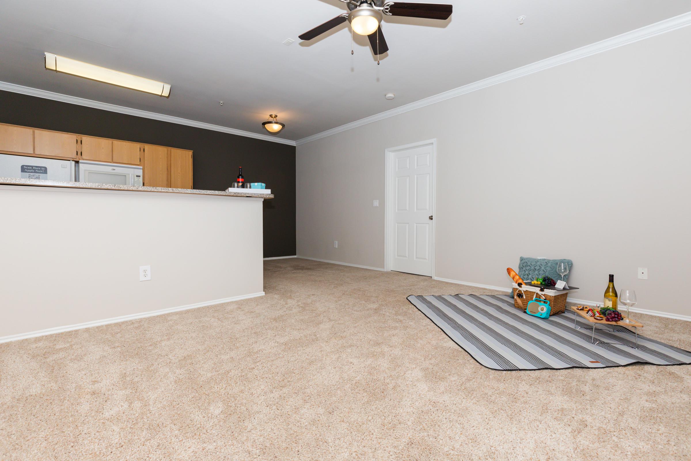 unfurnished living room with carpet