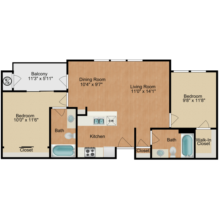 Unit B floor plan image