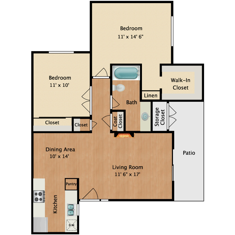 Floor plan image of Pollock