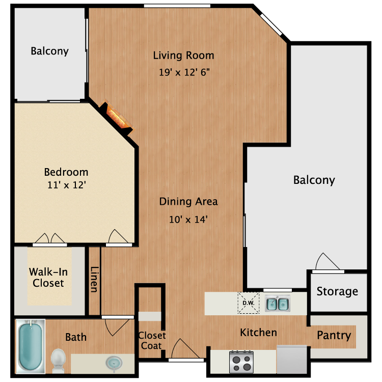 Floor plan image of Warhol
