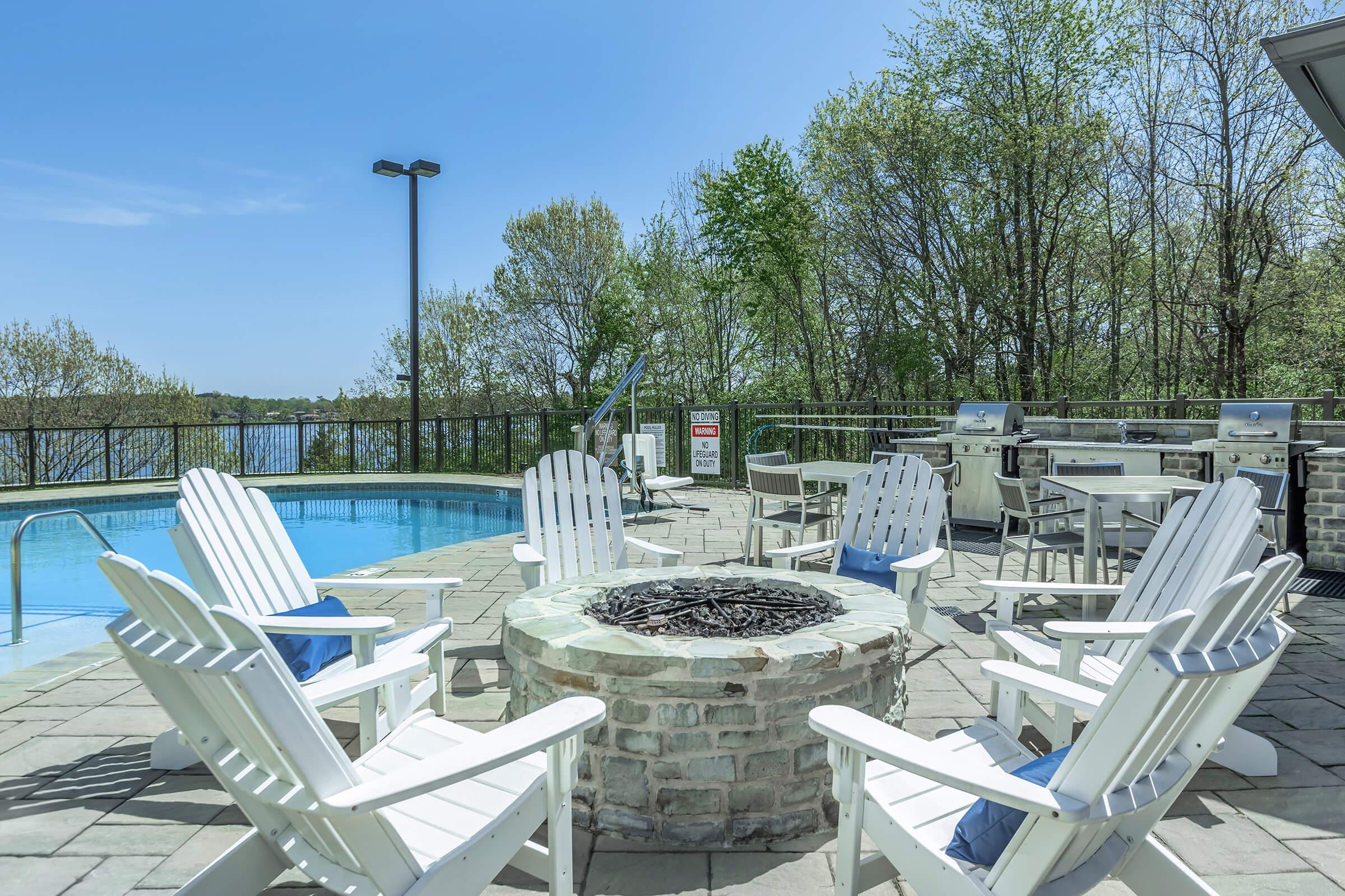 Sit around the firepit in Old Hickory, Tennessee