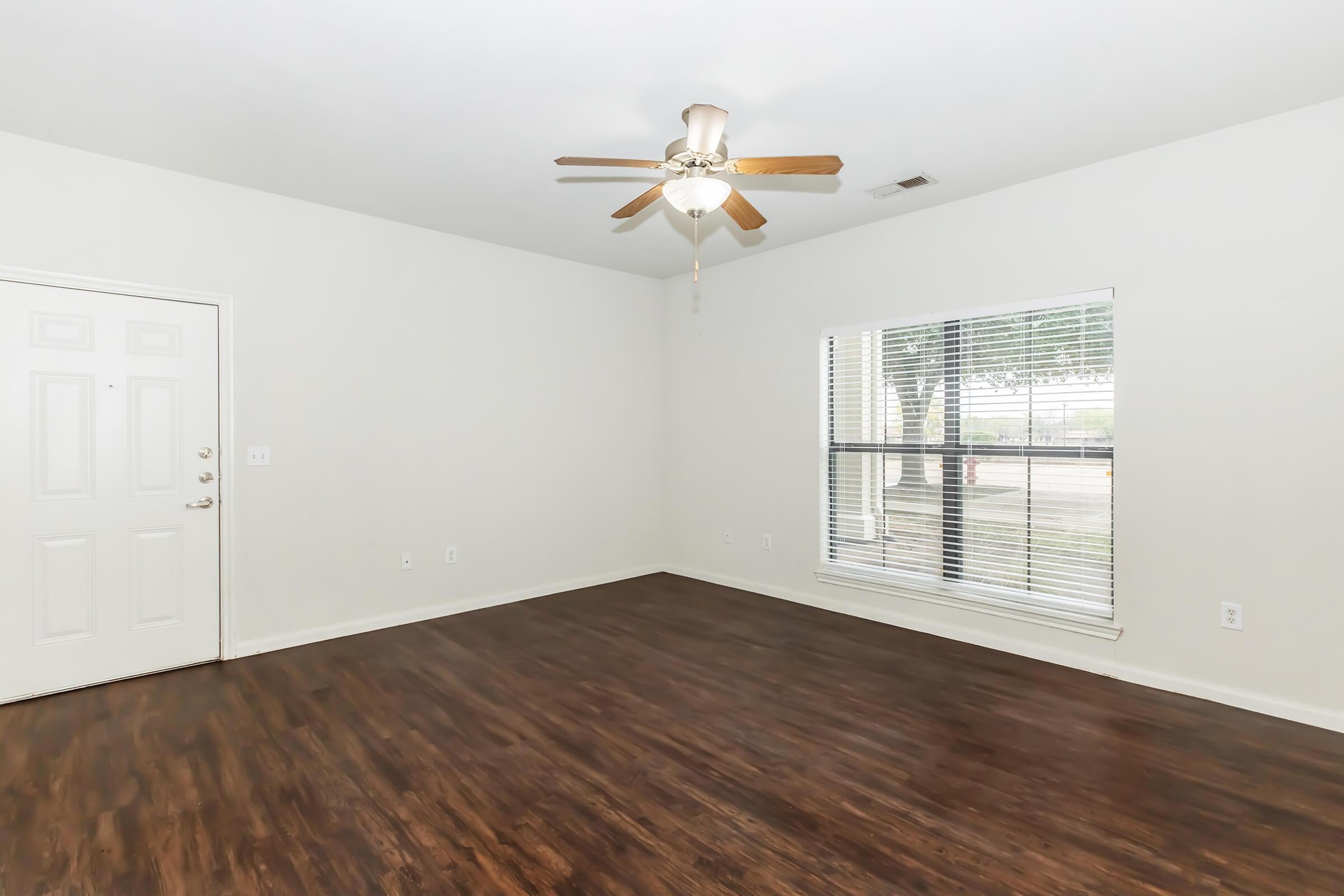 a room with a wood floor