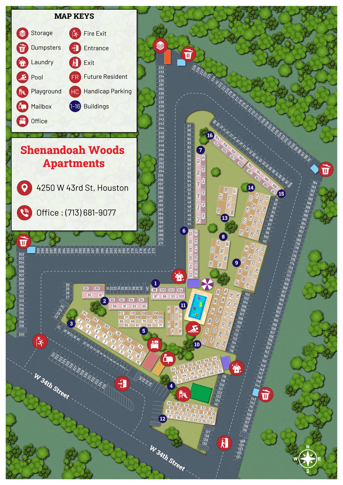Shenandoah Woods Property Map