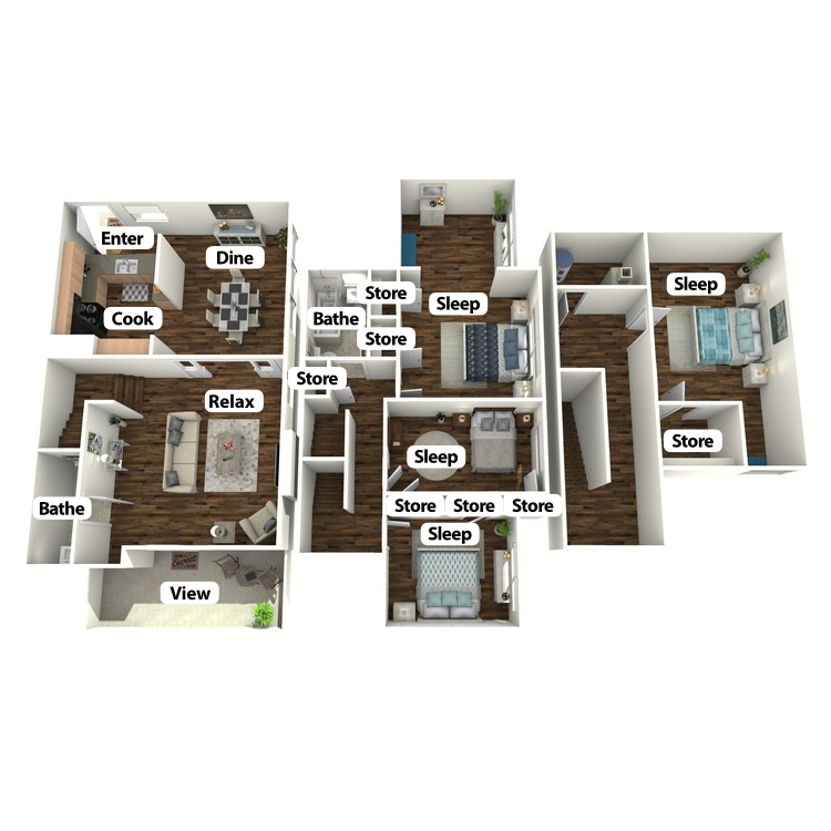 Floor plan image of Carolyn Mary Townhome