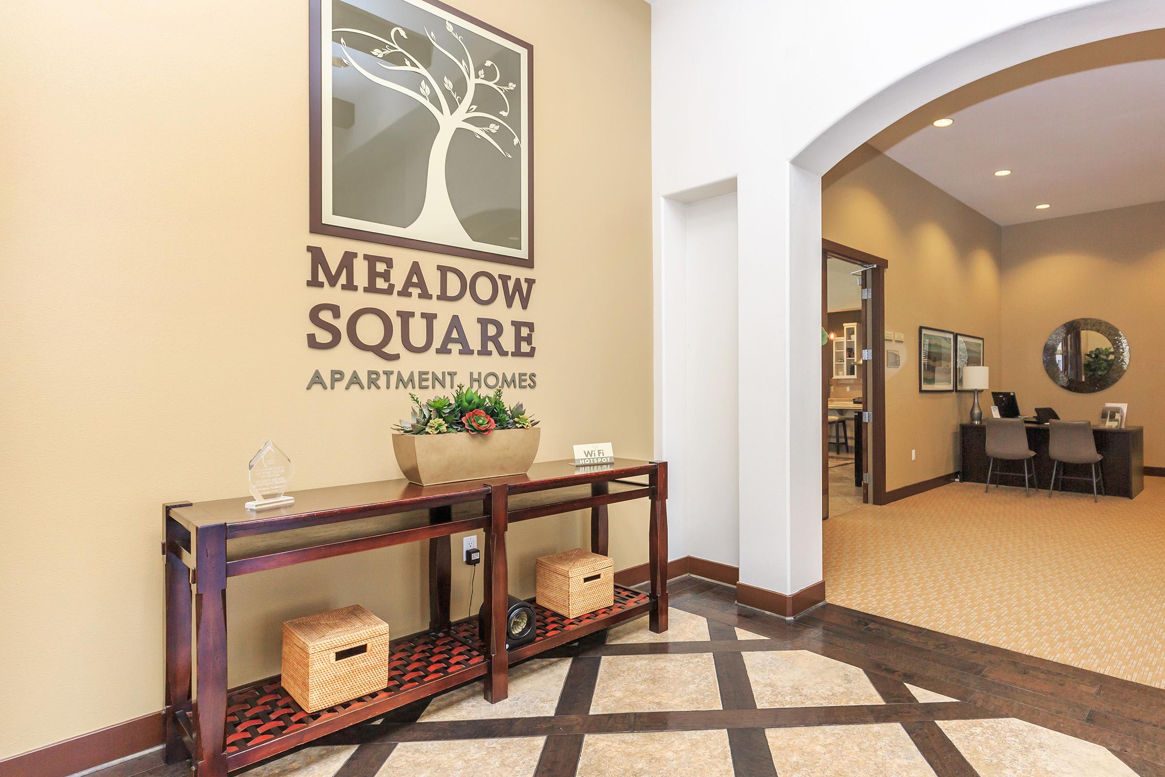 Meadow Square Apartment Homes leasing office entry way