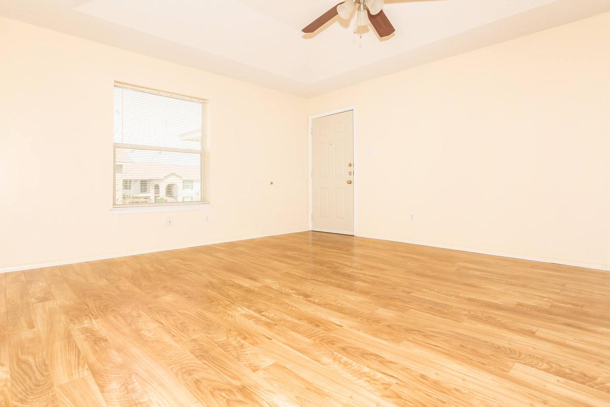 a room with a wood floor