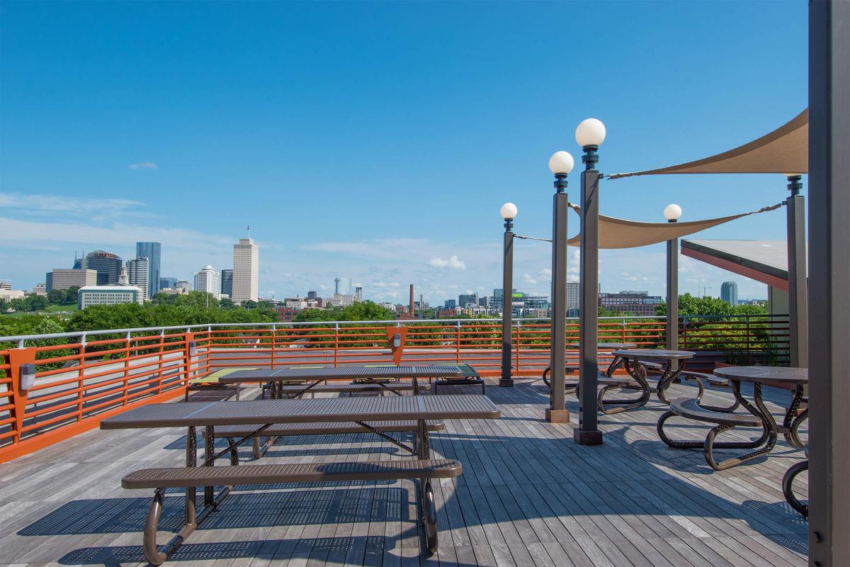 Skyline views of rooftop at 10th and Jefferson