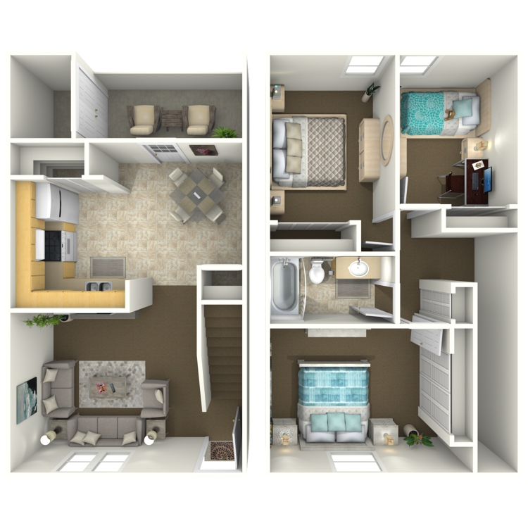 Floor plan image of 3 Bed 2 Bath