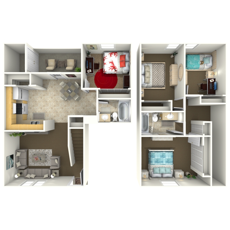 Floor plan image of 4 Bed 2 Bath