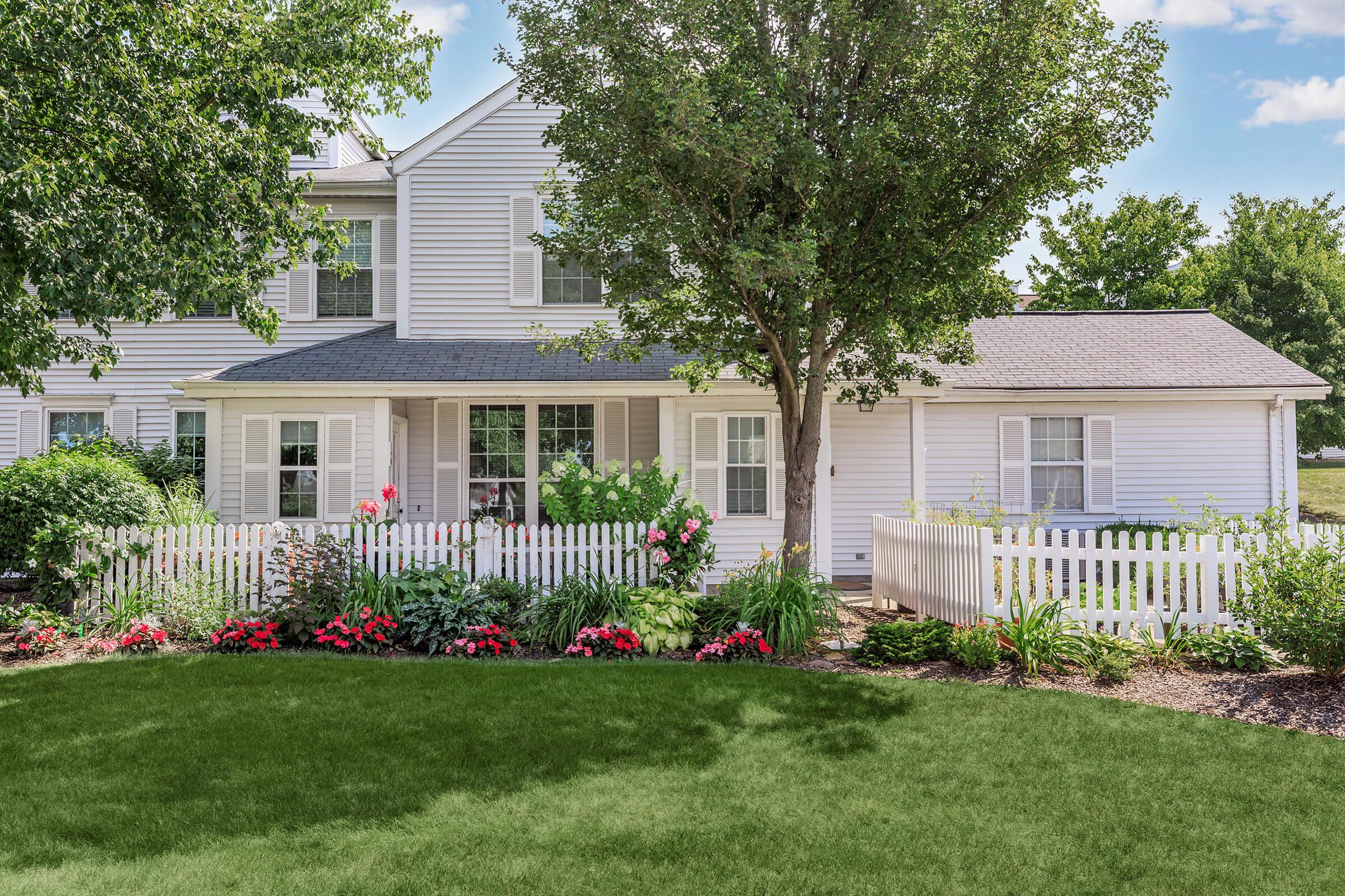 a large lawn in front of a house