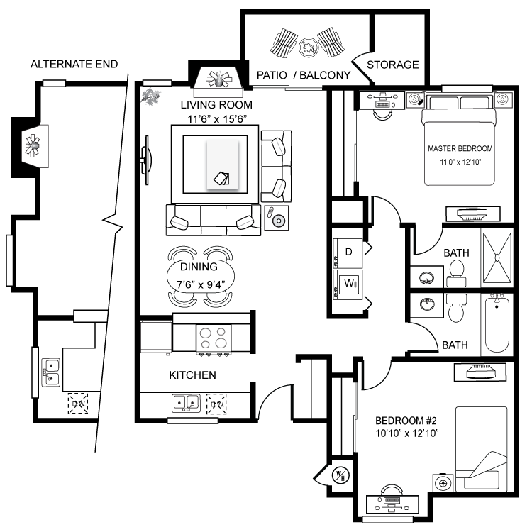 Floor plan image of Northbay Furnished