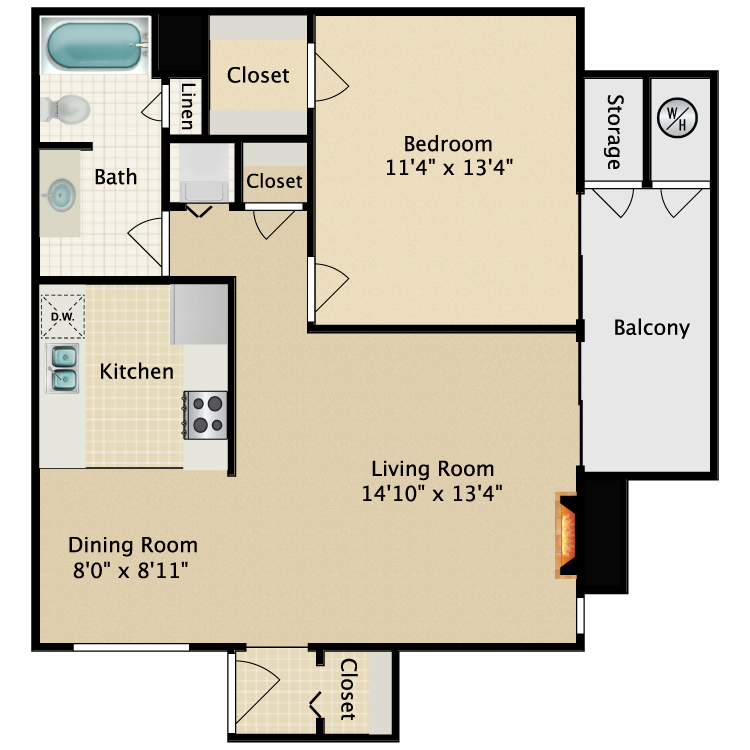 Floor plan image of Newport Furnished