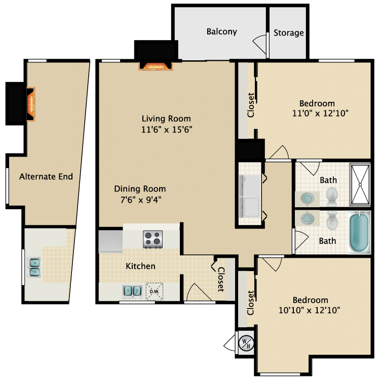 Floor plan image of Northbay Furnished