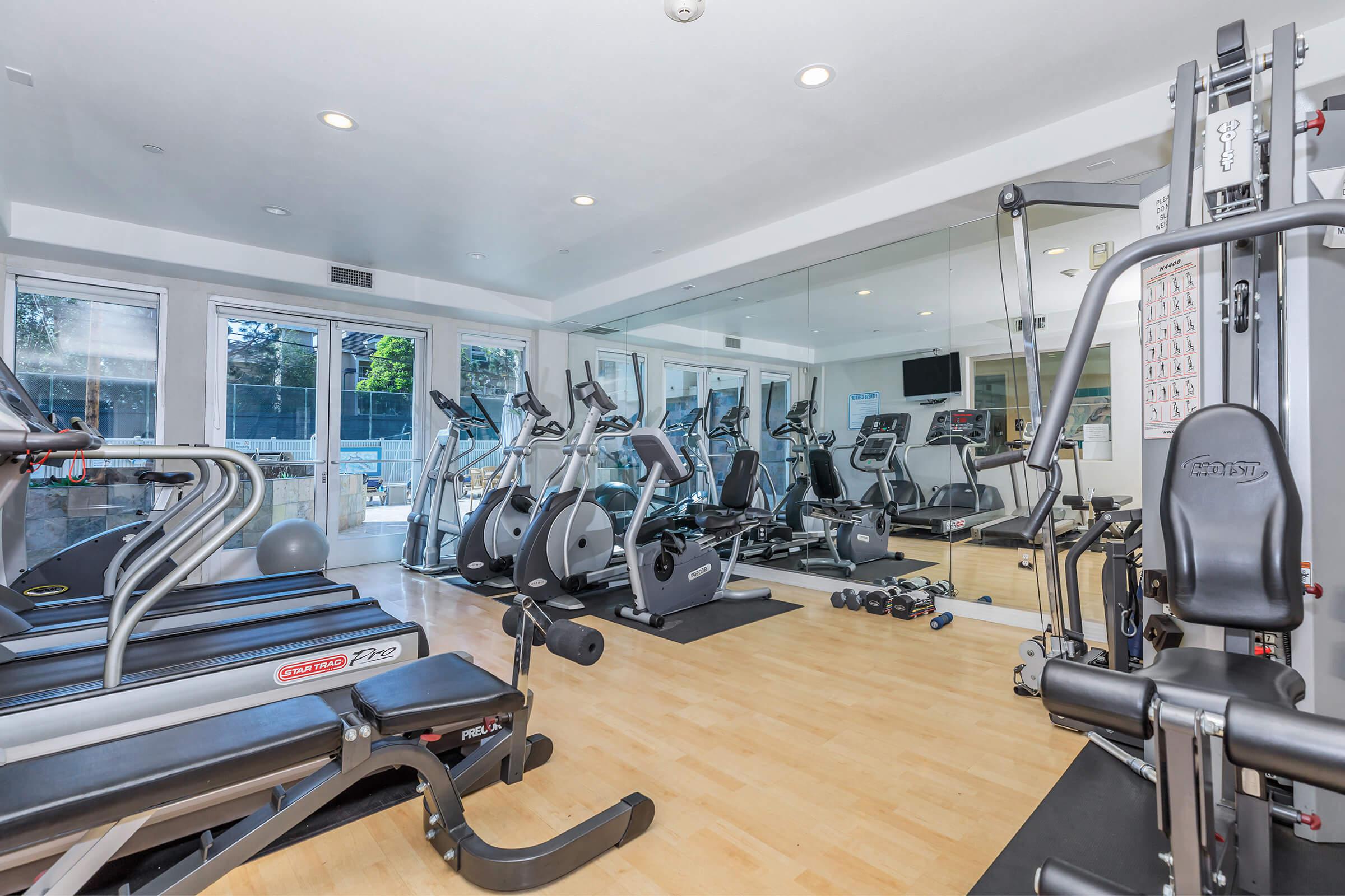 Work-out equipment in the community gym