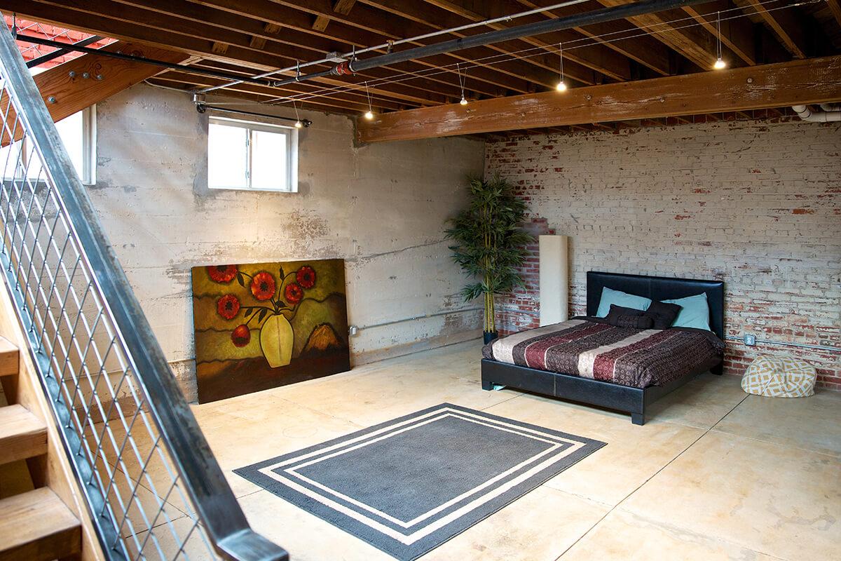 a stove top oven sitting inside of a building