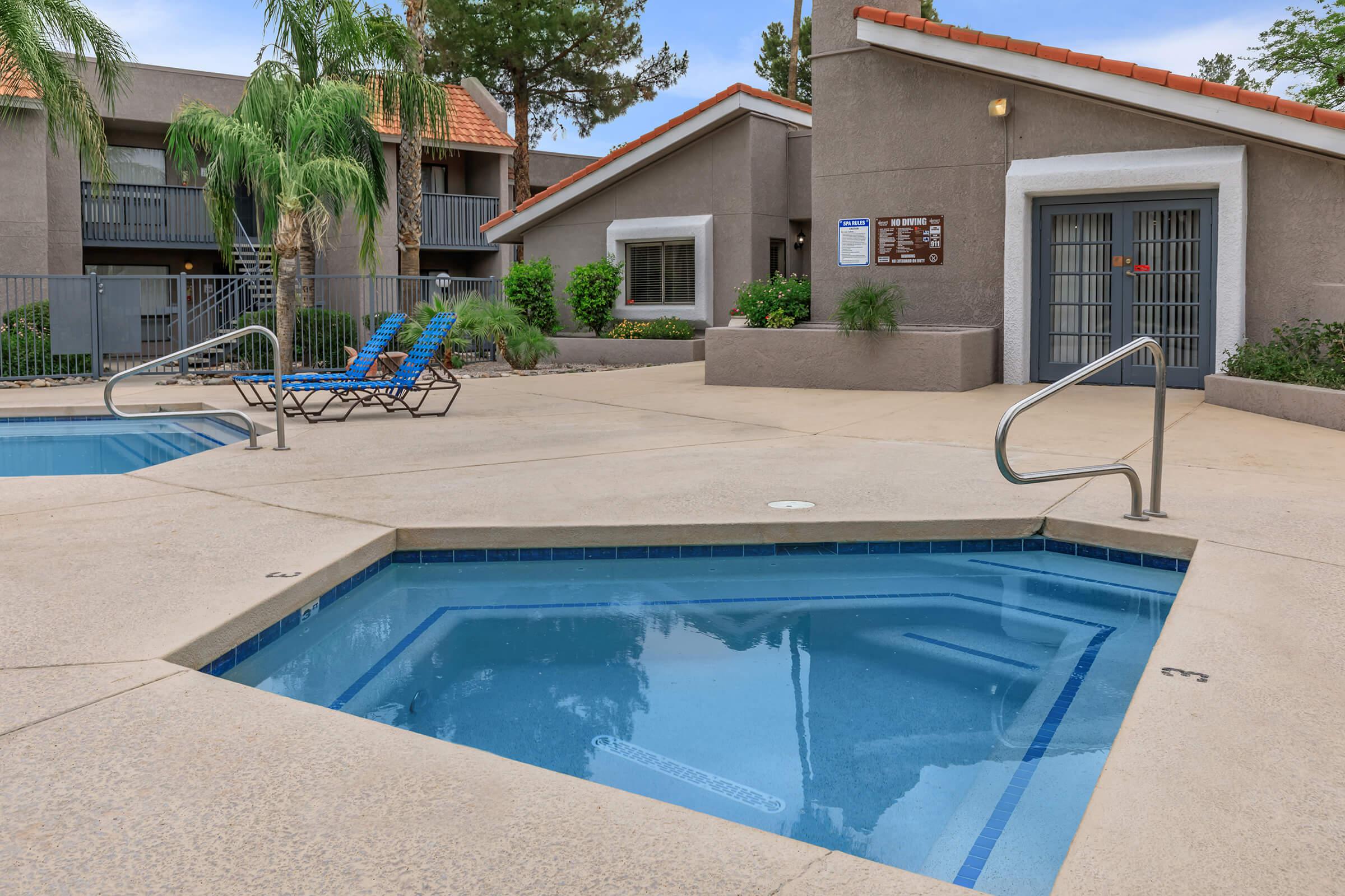 a house with a pool