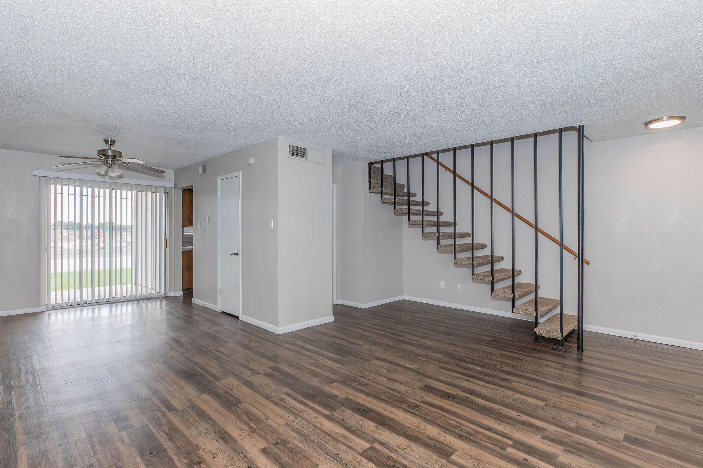 a room with a wooden floor