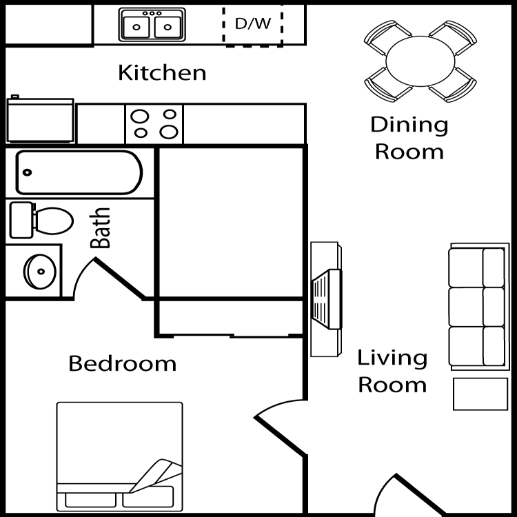 Floor plan image of 1 Bed
