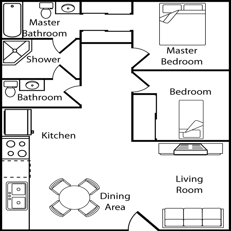 Floor plan image of 2 Bed