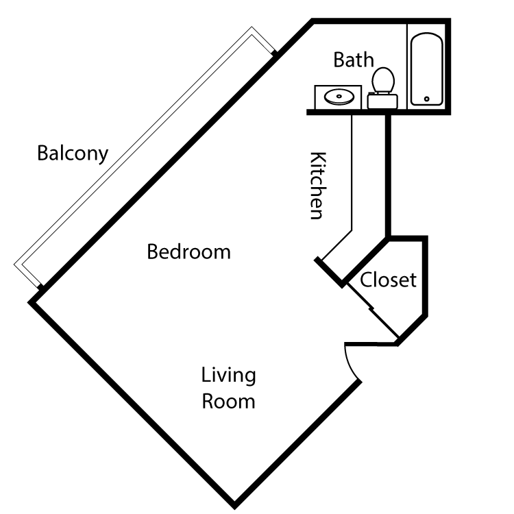 Floor plan image of Plan 1G Studio