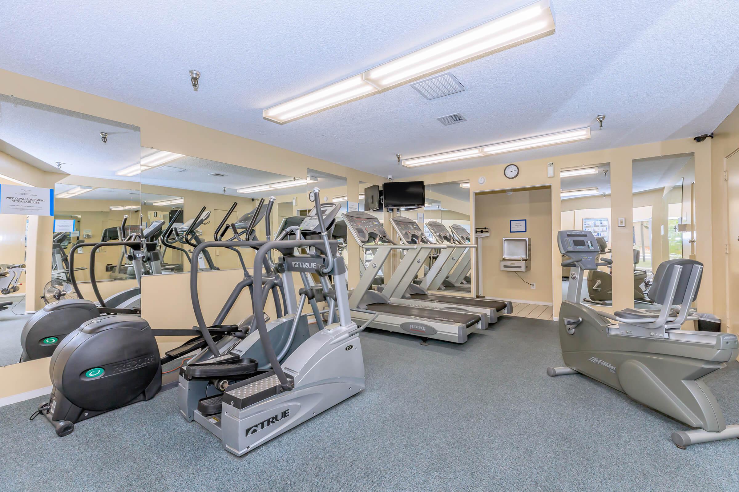 Work-out equipment in the community gym