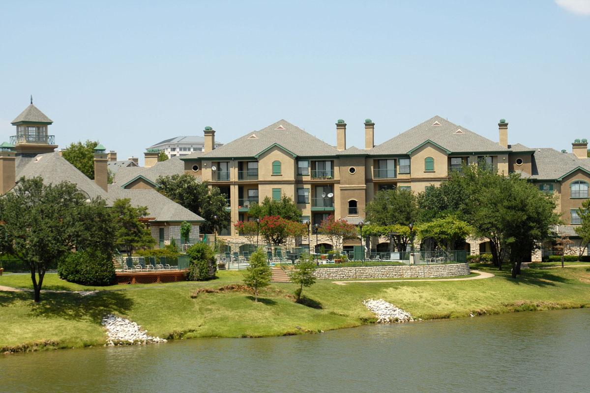 a small house in a body of water