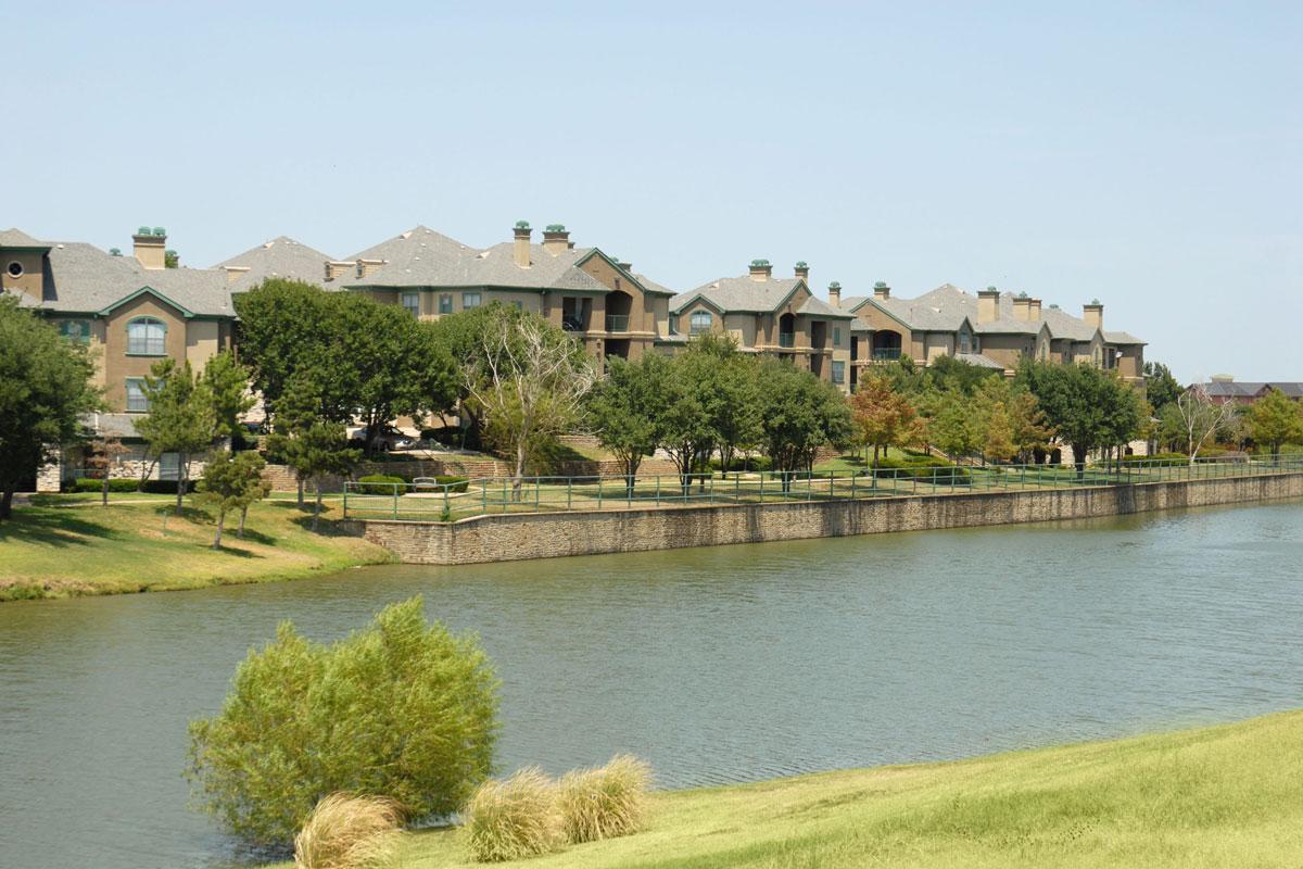 a small house in a body of water