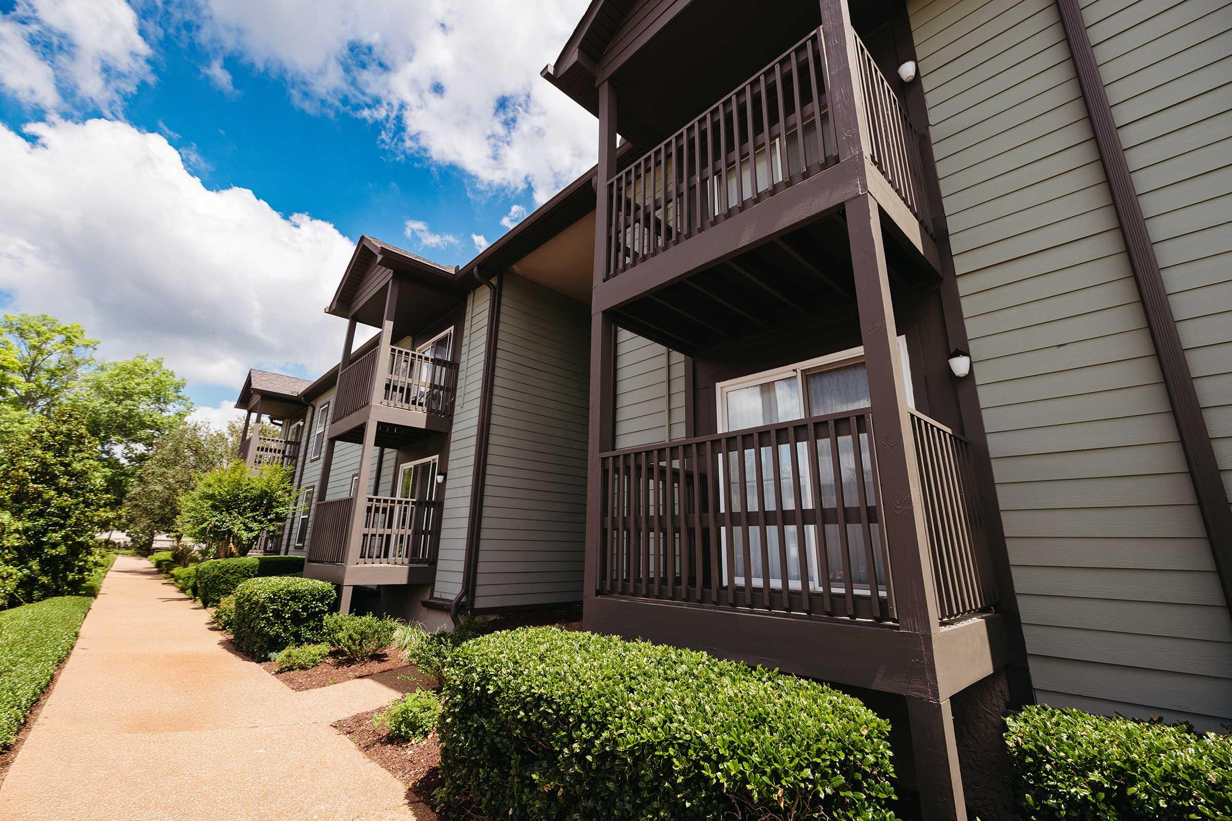 Manicured Apartment Walkway