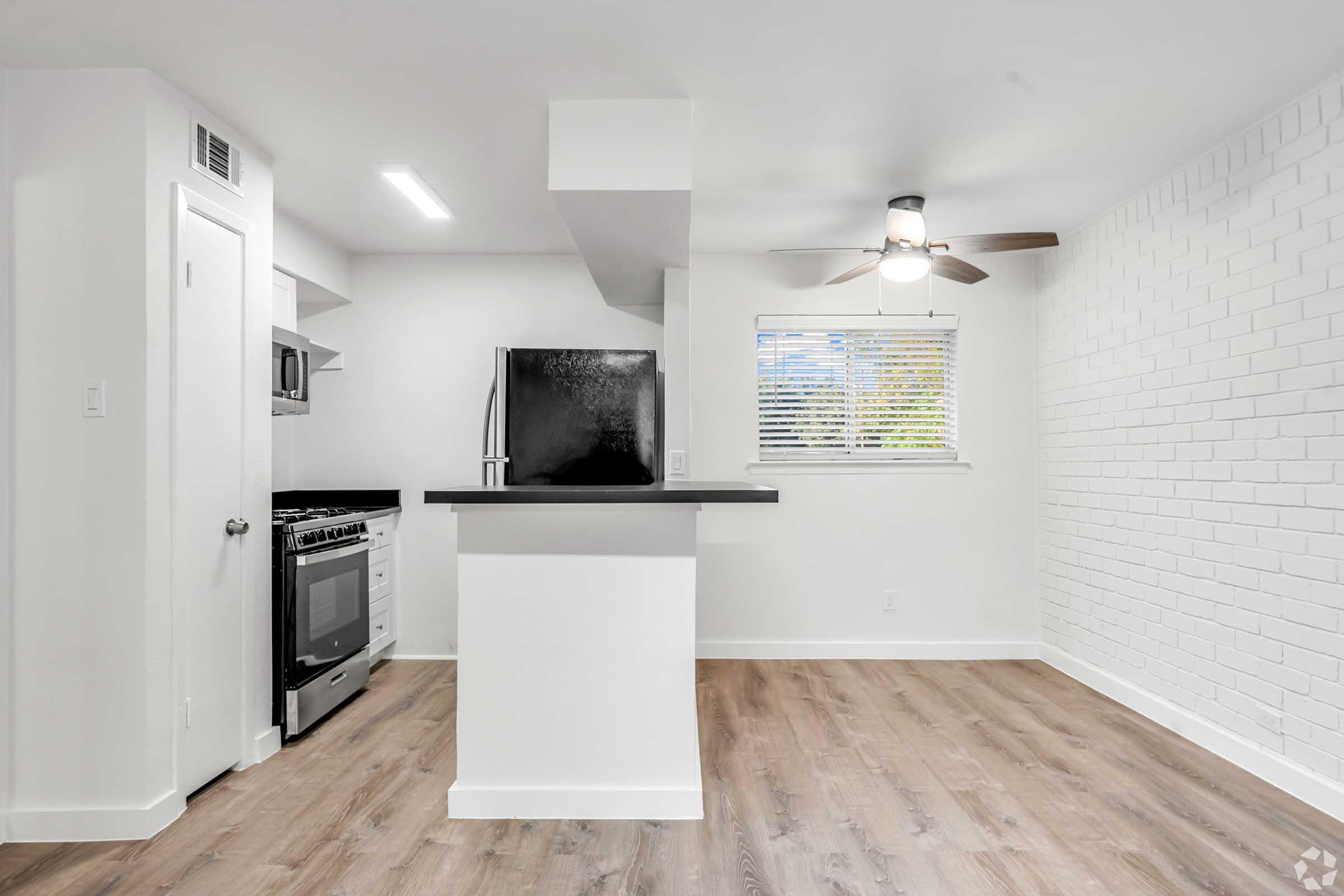 a view of a kitchen