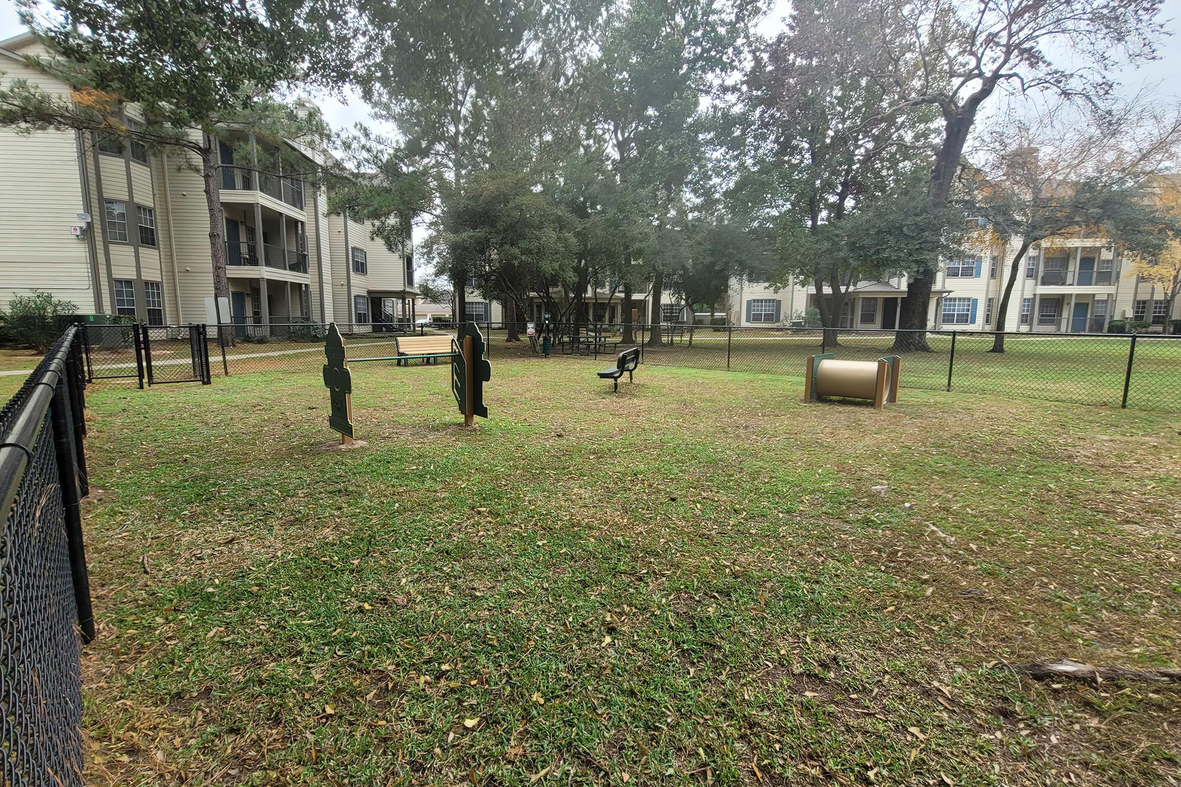 a group of people in a park