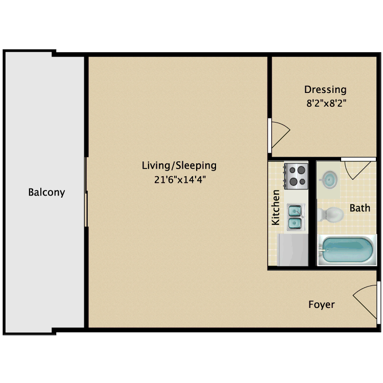 Floor plan image of Studio