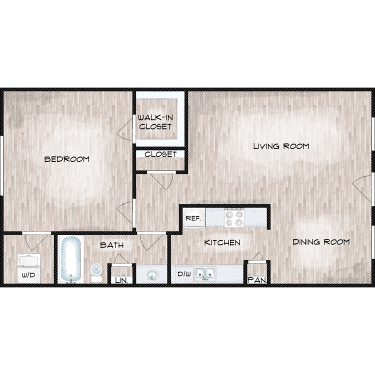 1 Bedroom Rental – 1550 Blalock Road, Houston, TX, 77080