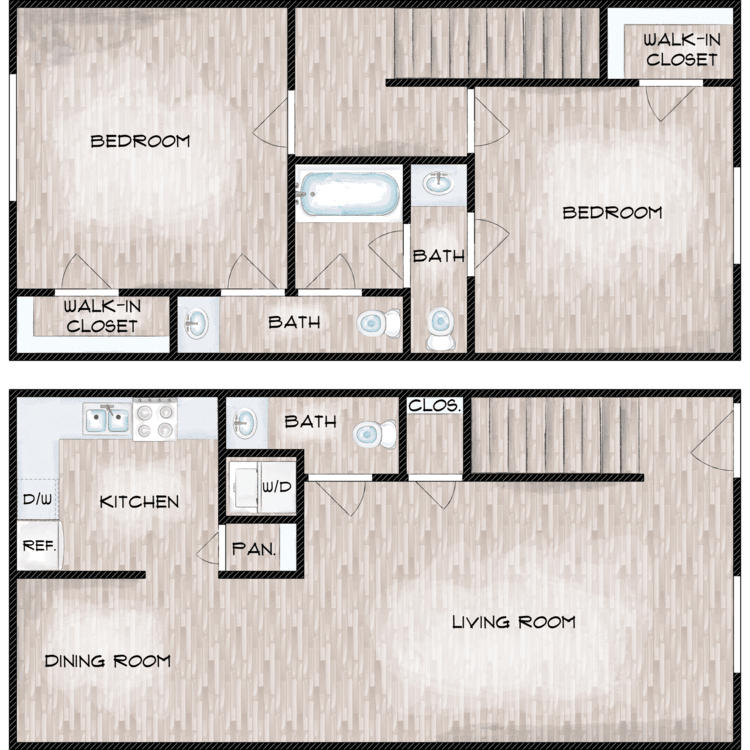 2 Bedroom Rental – 1550 Blalock Road, Houston, TX, 77080