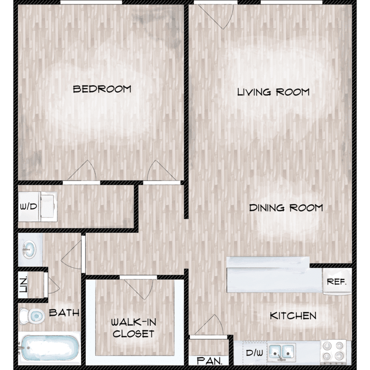 1 Bedroom Rental – 1550 Blalock Road, Houston, TX, 77080