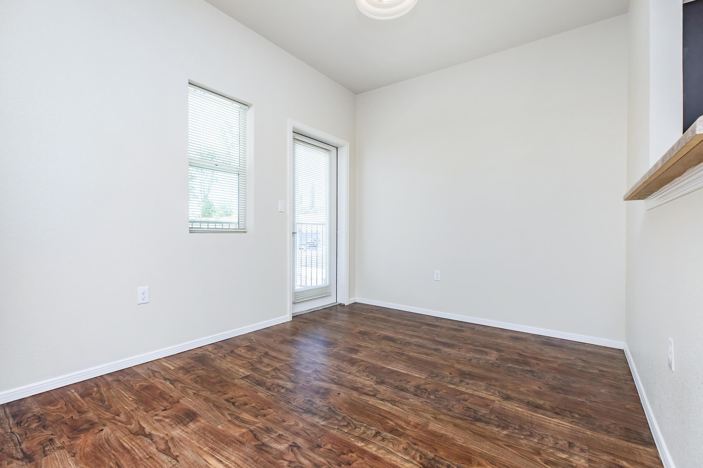 a room with a wooden floor