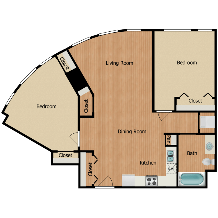 Floor plan image of Two Bedroom