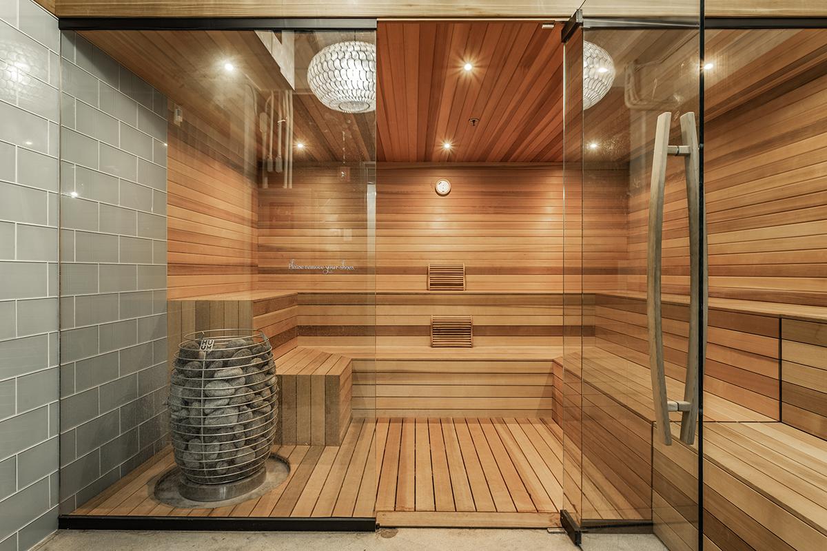 a glass display case