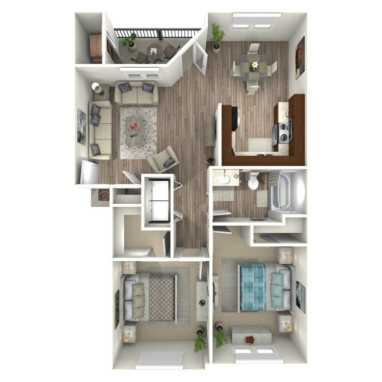 Floor plan image of 2 Bed 1 Bath