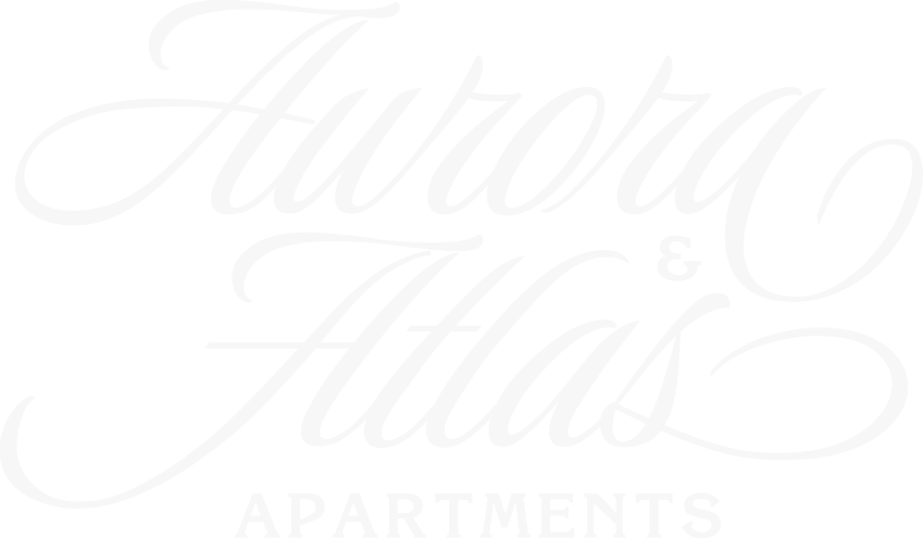 The Aurora Apartments and The Atlas Apartments ebrochure logo